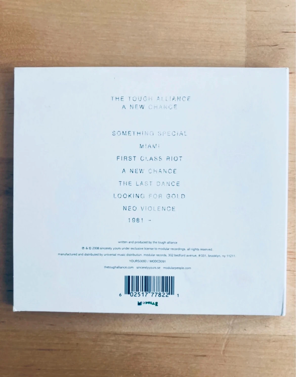 CD The Tough Alliance A New Chance. – photo 2